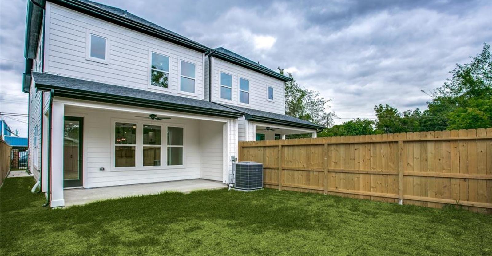 New home backyard